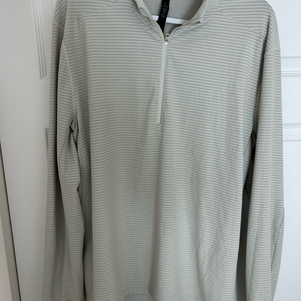 lululemon athletica Men's Light Gray Zip-Up Sweater